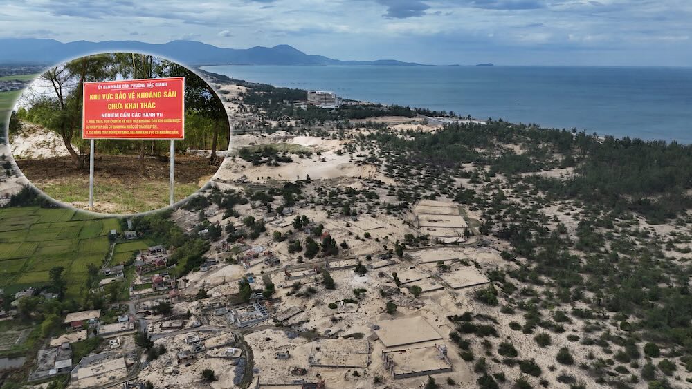 Sand pirates smash sand dunes along the coast of Quang Tri. Photo: Nguyen Luan