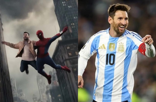 Messi caused a fever when appearing in the blockbuster promotional video "Spider-Man: Brand New Day". Photo cut from video, Xinhua