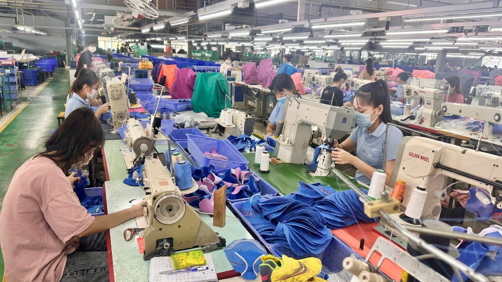Người lao động làm việc tại doanh nghiệp FDI trong Khu công nghiệp Hàm Kiệm 2. Ảnh: Duy Tuấn