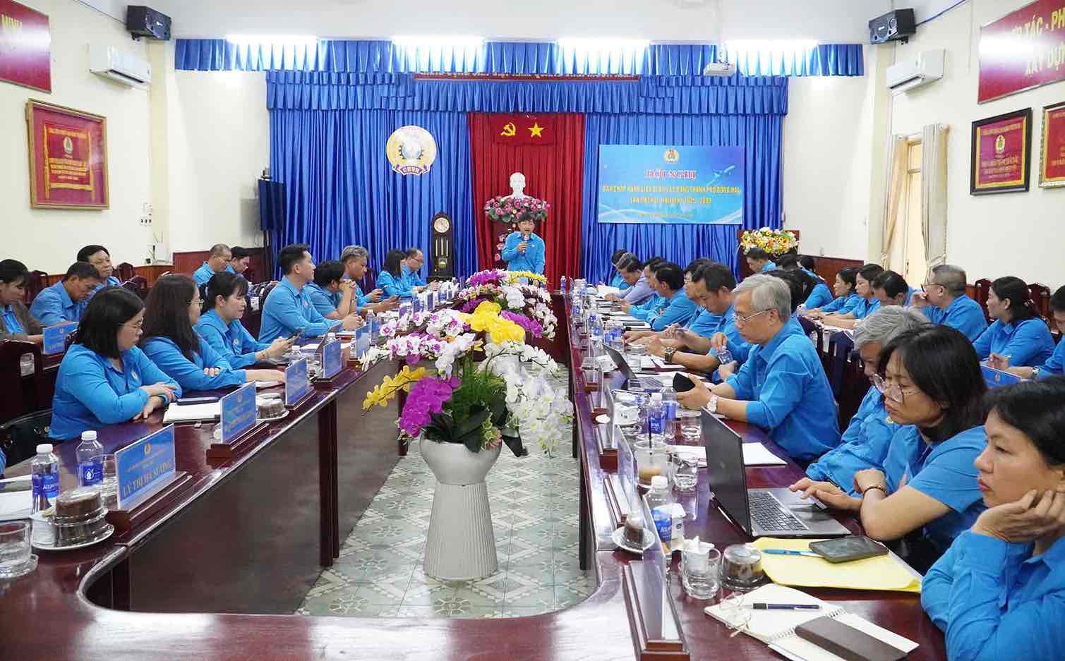 Overview of the 2nd Conference of the Executive Committee of Dong Nai City Labor Federation, term 2025 – 2030. Photo: HAC