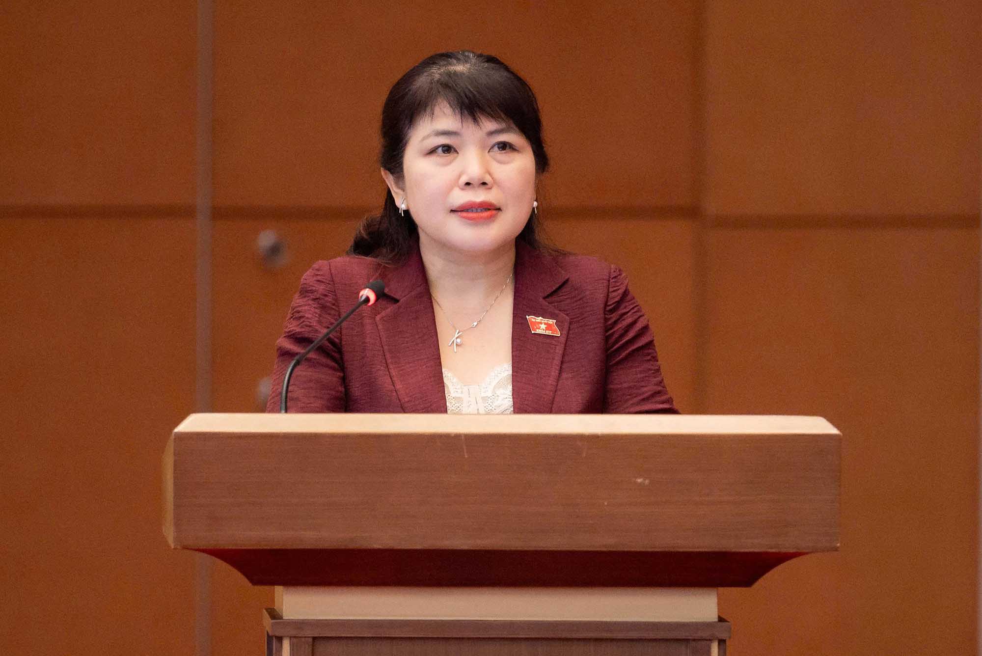 Deputy Head of the National Assembly Delegation (NA Delegation) of Quang Ninh province Nguyen Thi Thu Ha said that the supervisory activities of the National Assembly, People's Councils, NA Delegation and elected representatives are one of the important methods to control state power. Photo: Vu Hieu