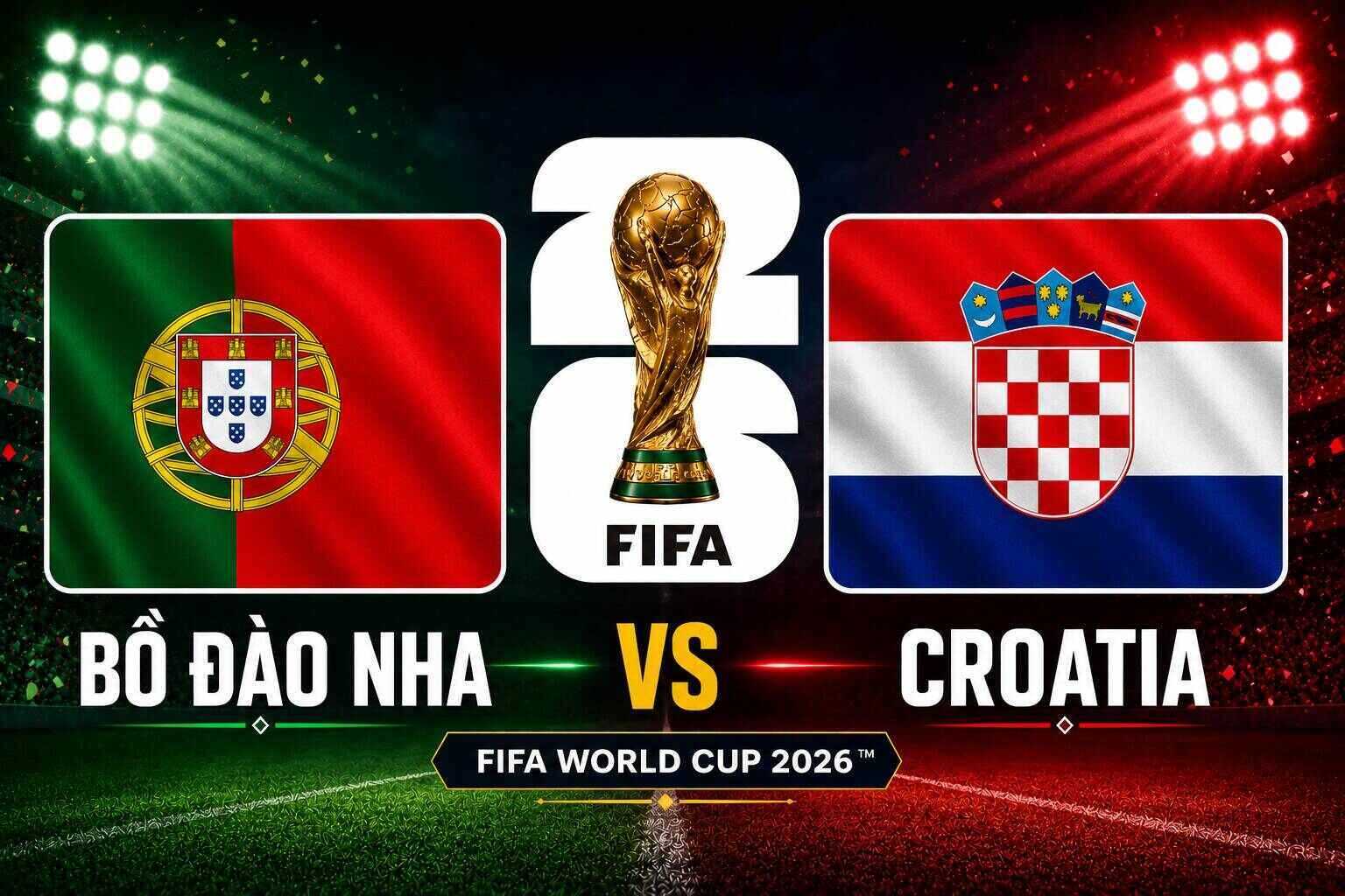 Portugal vs Croatia score prediction at World Cup 2026. Graphics: Van An