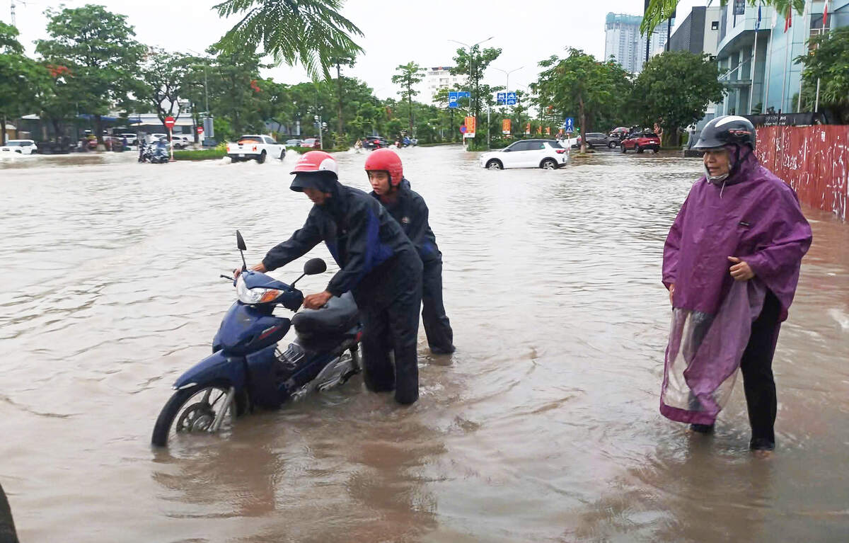 Hai Phong is about to experience heavy rain, risk of flooding. Photo: Mai Dung