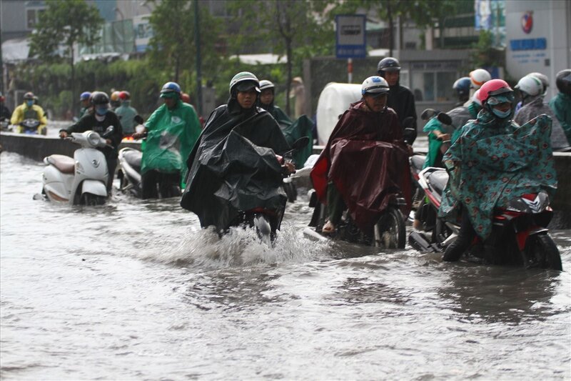 Widespread rain is taking place in the South. Photo: Minh Tam