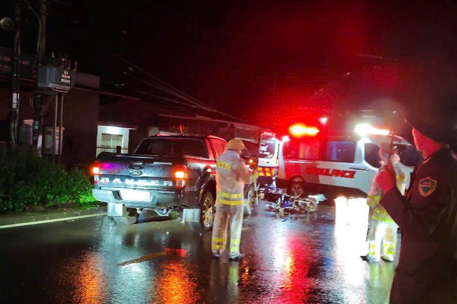 Scene of the traffic accident. Photo: Than Hy