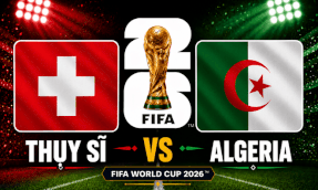 Live football Switzerland vs Algeria at World Cup 2026.