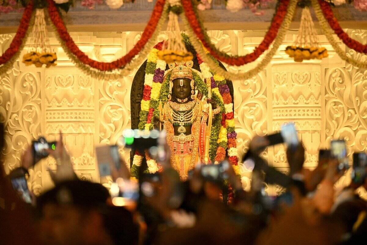 Statue of the god Ram at a temple in Ayodhya, India - where a scandal of embezzlement of donations occurred. Photo: AFP