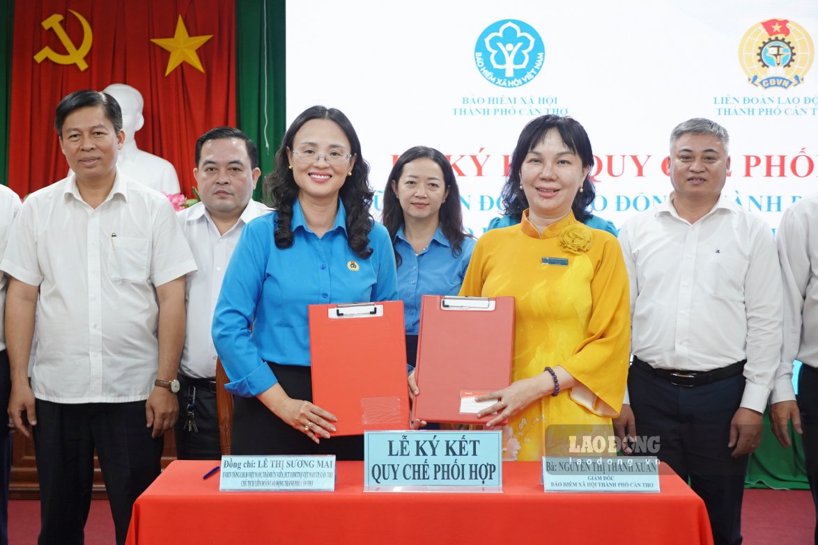 Can Tho Trade Union and Social Insurance join hands to protect workers. Photo: Ta Quang