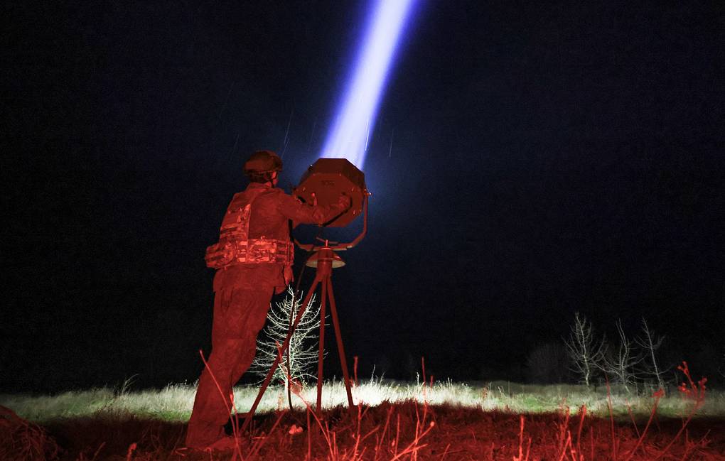 Russian air defense system operating in a UAV interception. Russia said more than 400 UAVs were heading towards Moscow region on the night of 19-20. 7. Photo: TASS