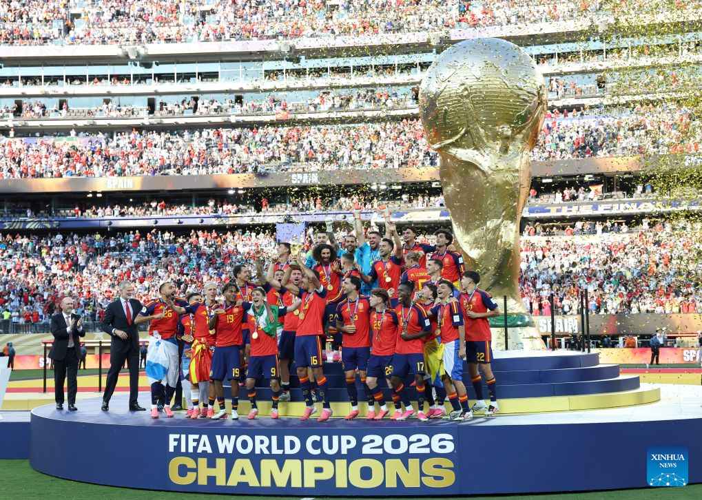 Tuyển Tây Ban Nha tạo nên những kỷ lục ấn tượng sau khi vô địch World Cup 2026. Ảnh: Xinhua