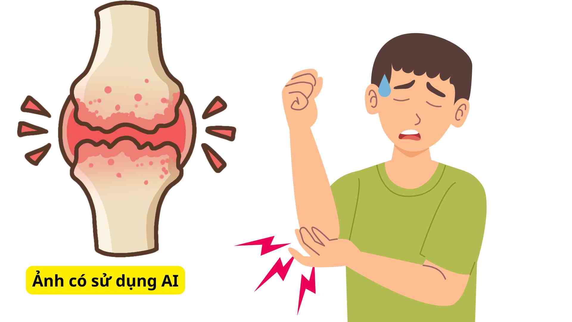 Some seemingly normal and harmless habits can cause bone and joint health to decline every day. Graphic photo: Huong Son/ Photos using AI