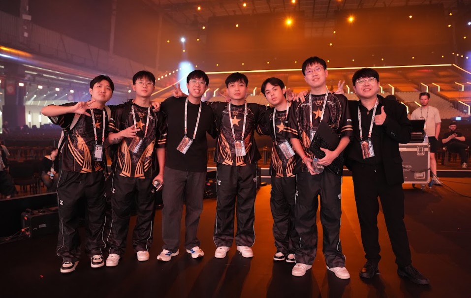 The GAM Esports team had a memorable competition journey at the Esports World Cup 2026 in Paris, France. Photo: GAM