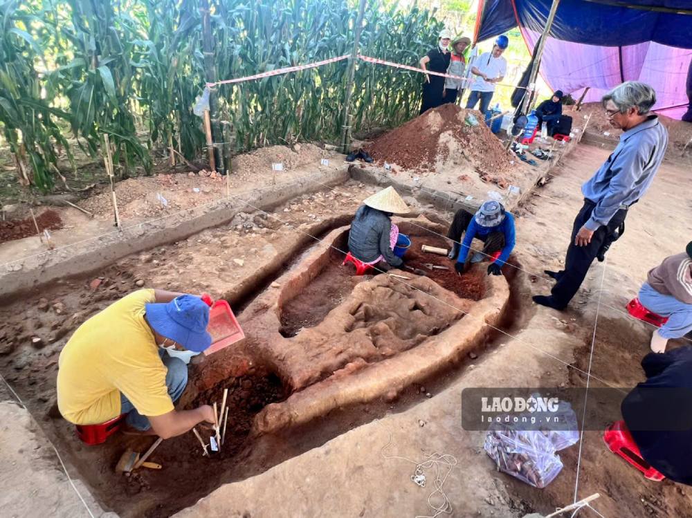 The kilns were excavated in the ancient citadel area of Chau Sa, Quang Ngai. Photo: Dong Giang
