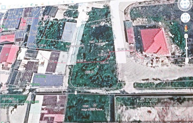 Khu vực chuẩn bị cưỡng chế thu hồi đất thực hiện dự án. Ảnh: Minh Khuê