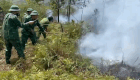 Forest fires continuously occur in the border area of Hue City. Photo: Hue City Border Guard