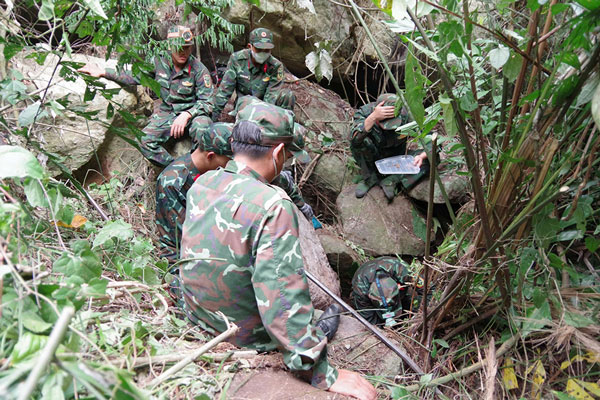 Area where martyrs' remains were discovered. Photo: Quang Cuong (Da Nang City Military Command)