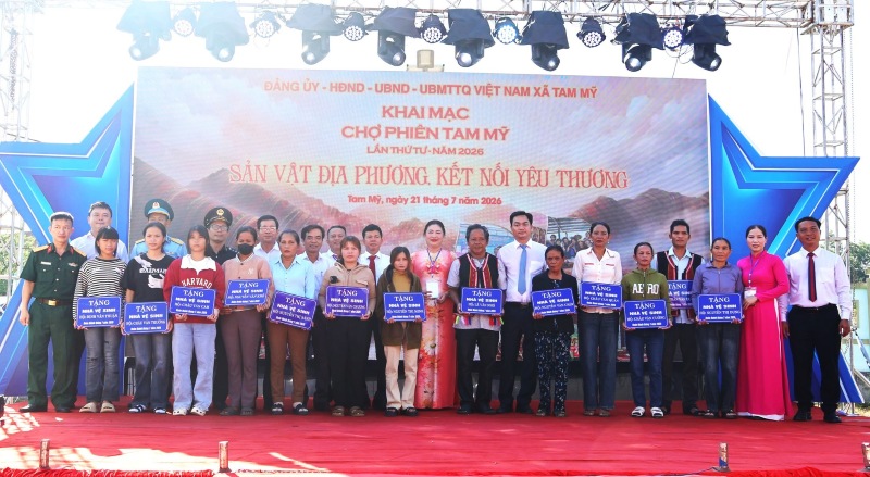 Xã Tam Mỹ, Đà Nẵng hỗ trợ nhà ở, công trình vệ sinh cho người dân khó khăn. Ảnh: UBND xã Tam Mỹ cung cấp
