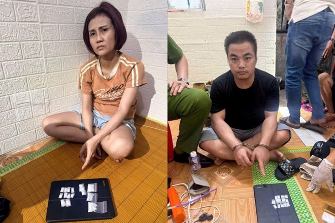 Gửi ma túy tại phòng trọ để chia nhỏ bán, 2 người bị bắt