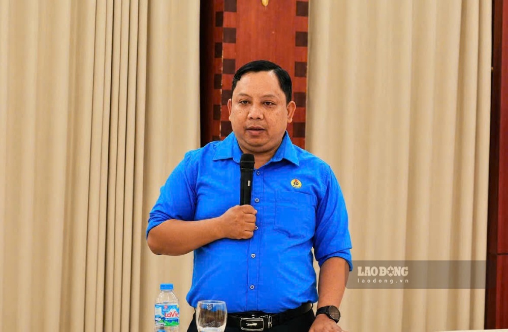 Ông Đặng Đại Hùng - Chủ tịch Công đoàn Trường Đại học Lạc Hồng. Ảnh: Quỳnh Chi