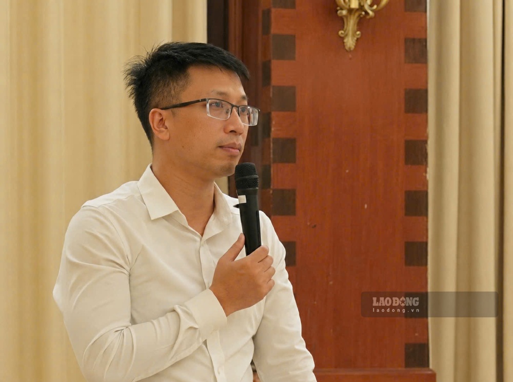Ông Nguyễn Lê Mạnh Cường - Phó Chủ tịch Công đoàn Trường Đại học Hàng hải Việt Nam. Ảnh: Quỳnh Chi