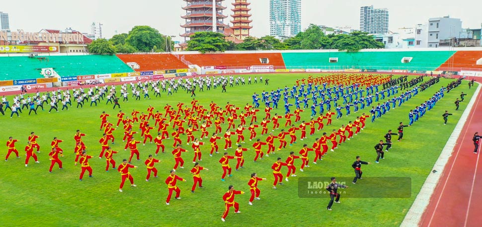 Performance of Binh Dinh Traditional Martial Arts. Photo: Nguyen Dung