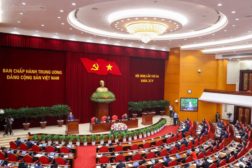The 3rd Plenum of the 14th Central Committee opened on July 20 in Hanoi. Photo: VGP