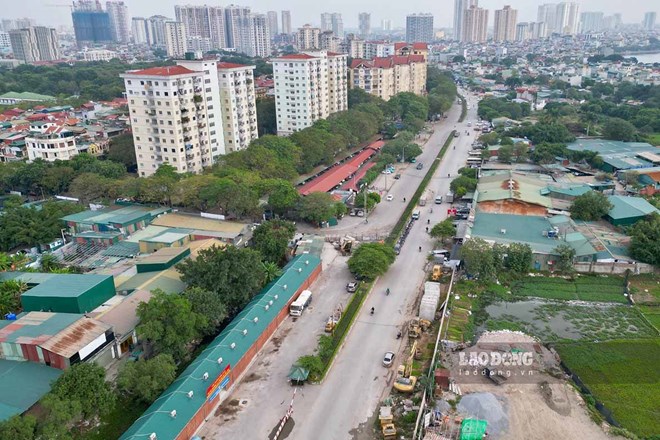 Image of Dinh Cong ward viewed from above. Photo: Tung Giang