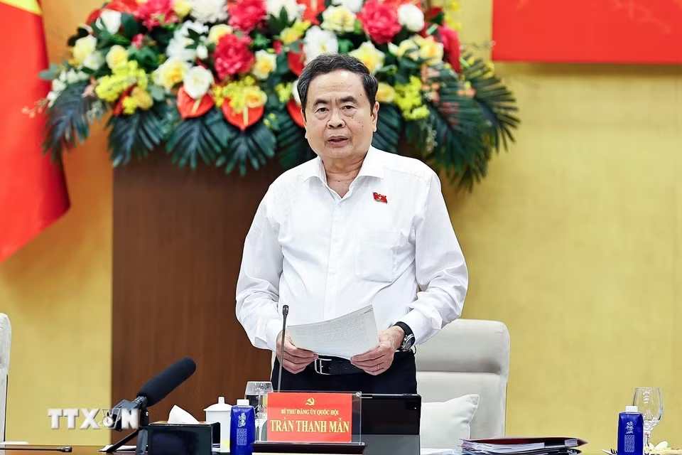 Ủy viên Bộ Chính trị, Chủ tịch Quốc hội Trần Thanh Mẫn. Ảnh: Doãn Tấn/ TTXVN.
