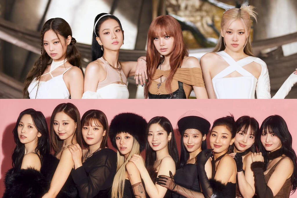 Blackpink and TWICE. Photo: Lotte