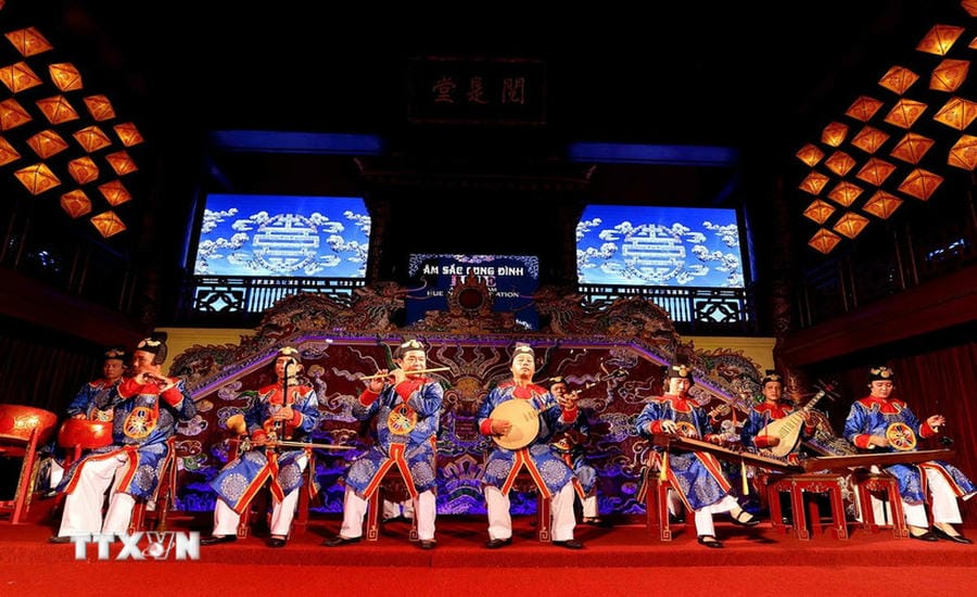 Hue royal court music was recognized by UNESCO in 2003 as the first representative intangible cultural heritage of humanity in Vietnam. Photo: VNA