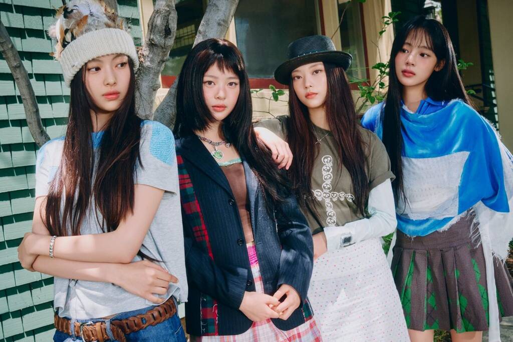 NewJeans returns with a 4-member lineup: Hyein, Hanni, Haerin, Minji. Photo: Lotte