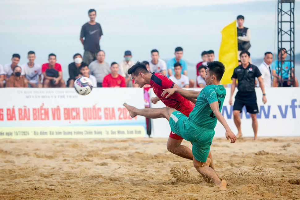 Giải Bóng đá Bãi biển Vô địch Quốc gia 2026 diễn ra tại bãi biển Quy Nhơn từ ngày 23.7 đến 1.8. Ảnh: Ban Tổ chức