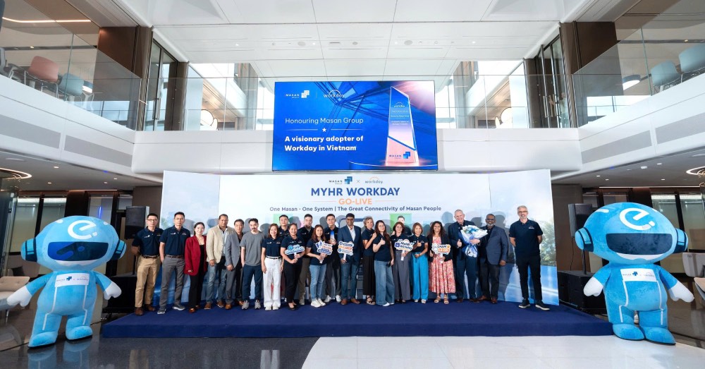 At the MyHR Workday Go-Live event, Masan Group was recognized by Workday as a pioneer in deploying and applying Workday in Vietnam, affirming its leading role in the journey of digital transformation of human resources. Photo: Workday