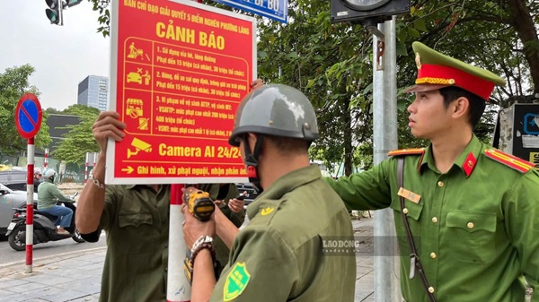 Lang Ward installs AI cameras, strengthens handling of traffic safety violations. Photo: Lang Ward Police