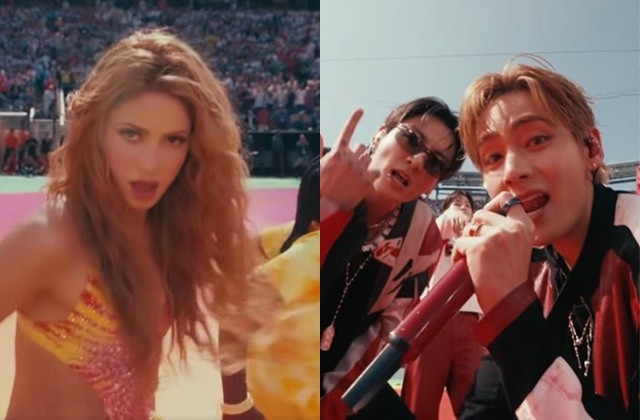 Shakira and BTS perform at the half-time break program of the 2026 World Cup final. Photo: FIFA