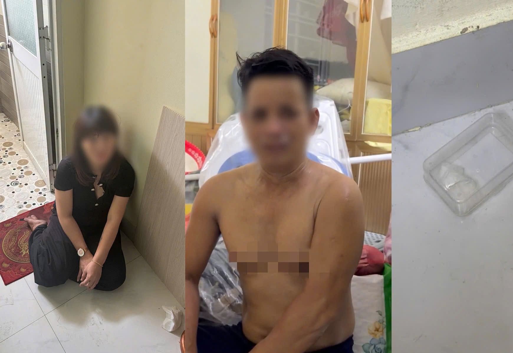 An Khe Ward Police, Da Nang arrested a man hiding drugs in his house for sale. Photo: Da Nang Police