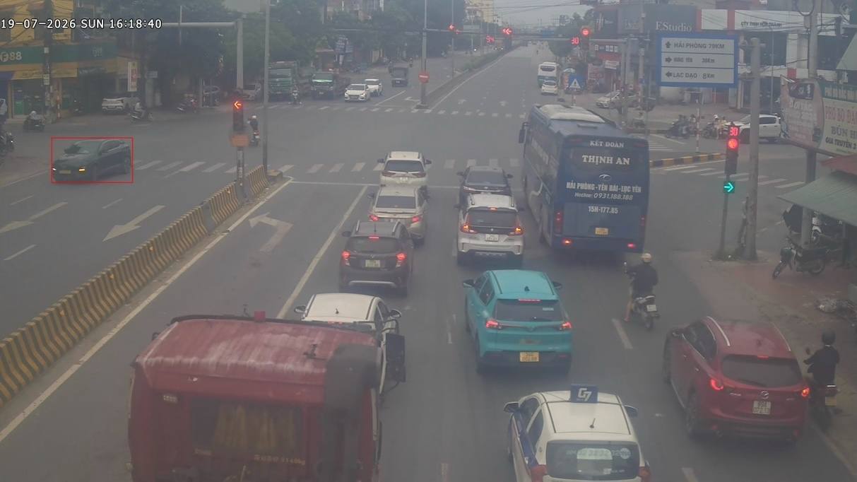 250 vehicles were fined remotely in Hung Yen in the past week. Photo: Hung Yen Provincial Police