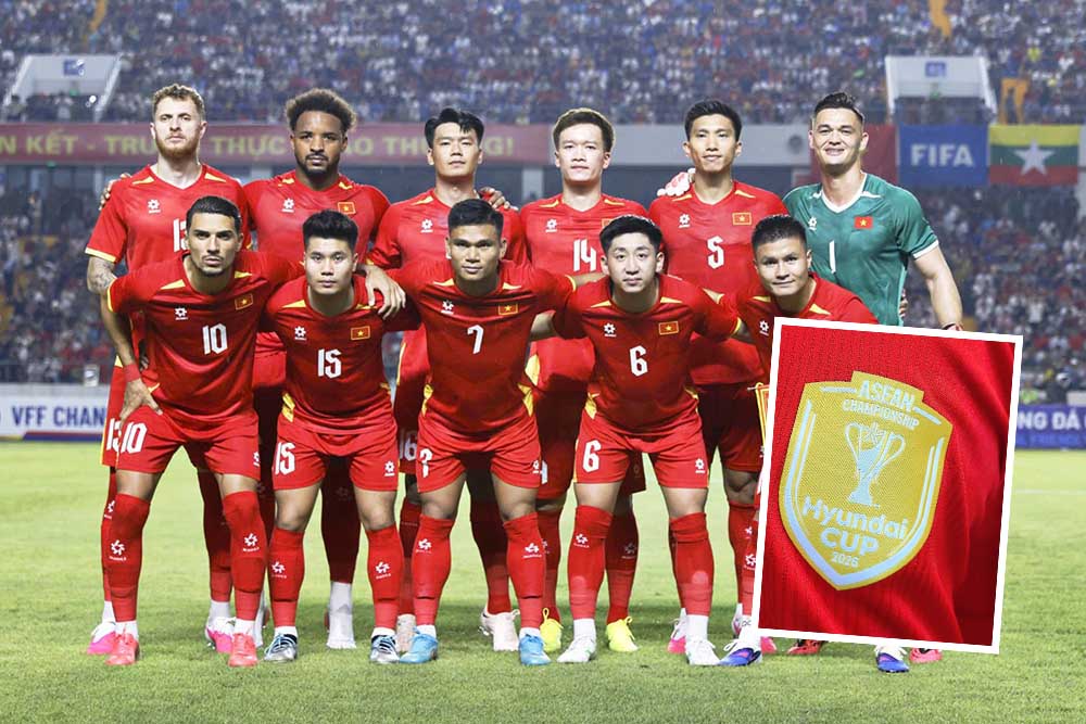 The Vietnamese national team will use jerseys with patches specifically for the reigning champion at ASEAN Cup 2026. Photo: VFF
