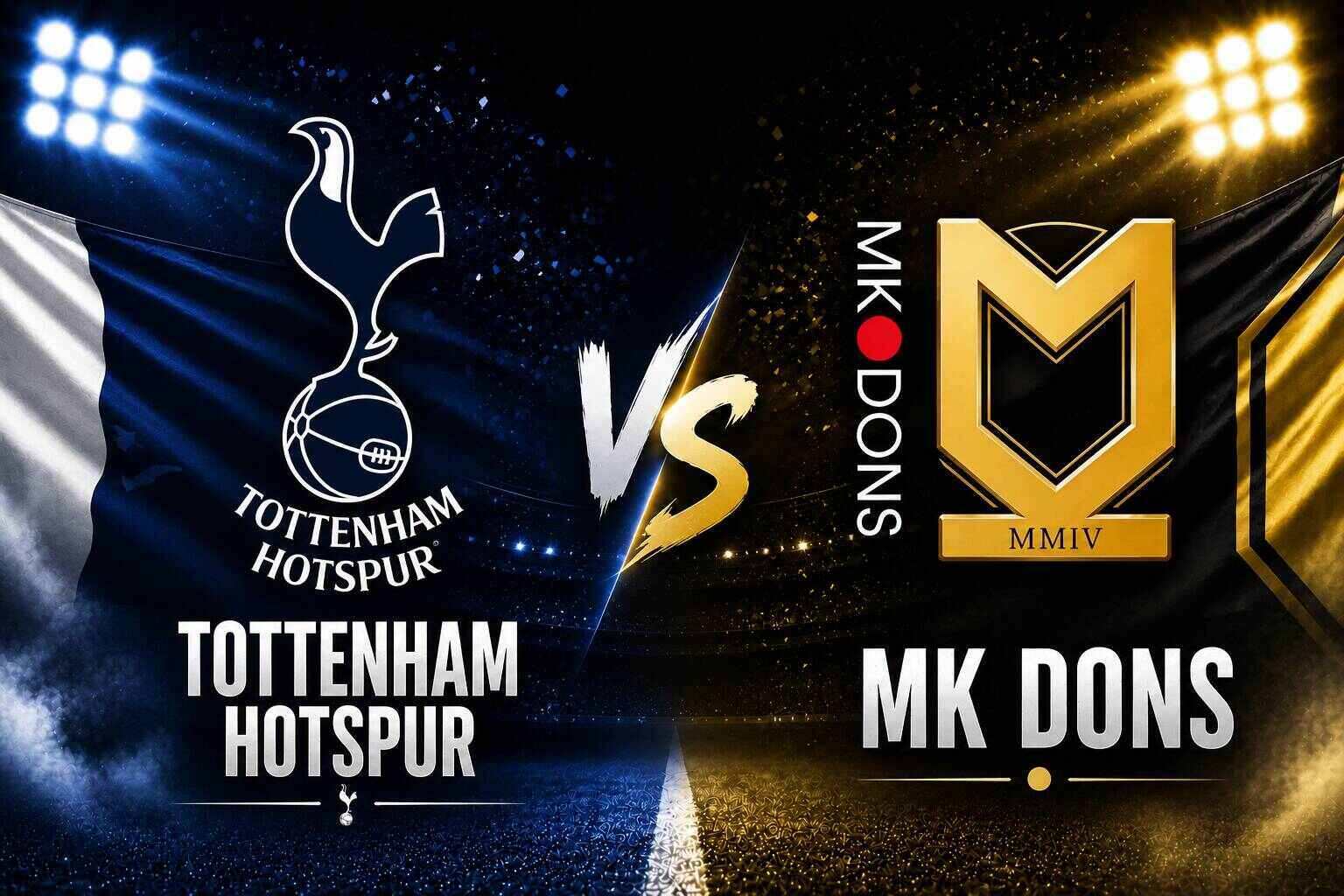 Football commentary Tottenham Hotspur vs MK Dons.  Graphics: Van An
