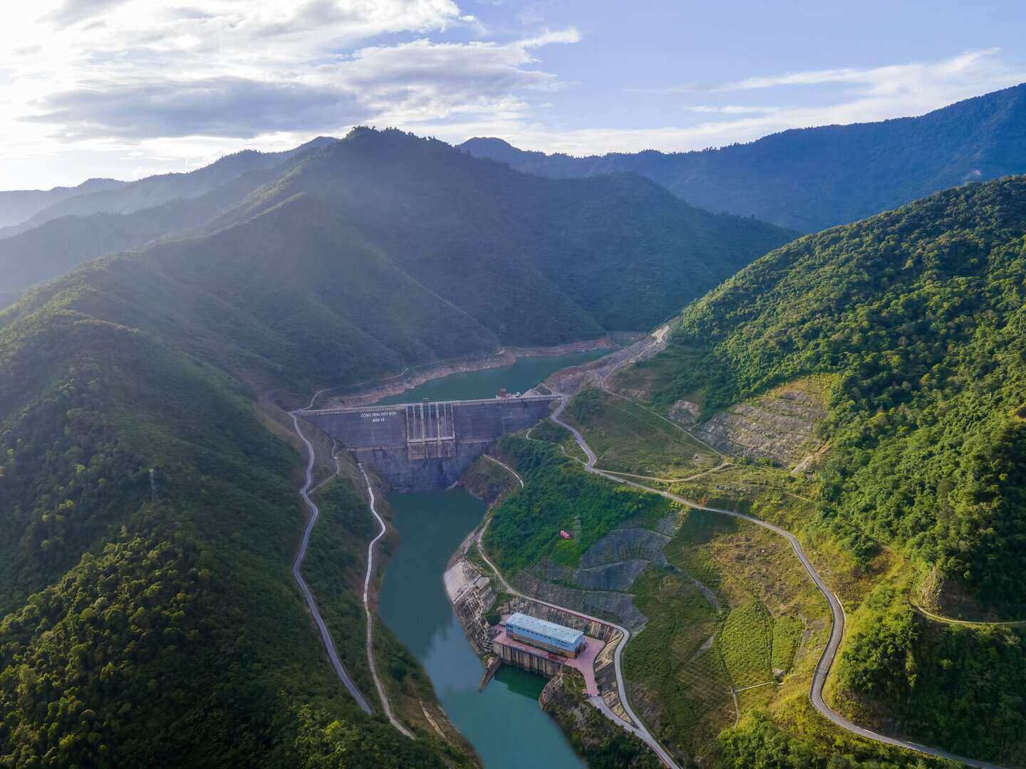 The water level of Ban Ve Lake at 13:00 on July 22 is at 173.32 m. Photo: Ban Ve Hydropower Company