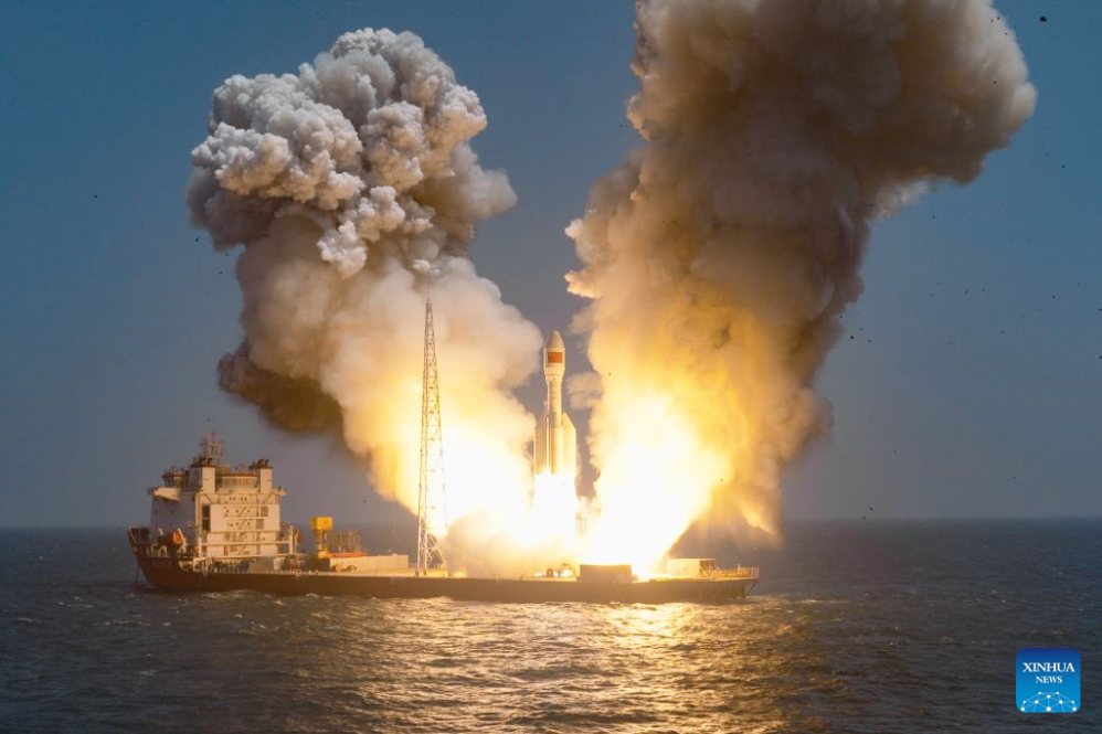 On July 22, the Gravity-1 rocket launched from the sea off Shanghai, east of China. Photo: Xinhua