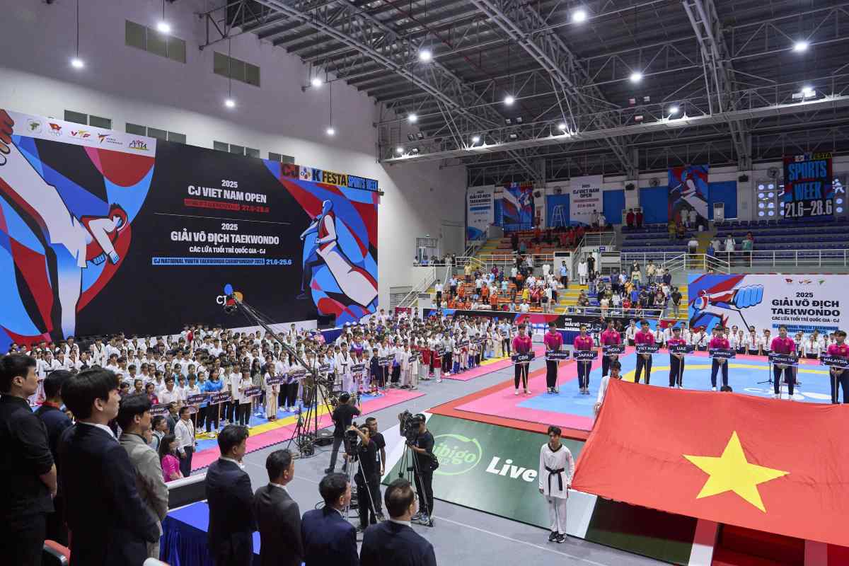 Giải vô địch Taekwondo thanh thiếu niên Quốc gia tổ chức đều đặn từ năm 2019, với quy môn vận động viên, huấn luyện viên tham dự đông đảo. Ảnh: Ban tổ chức