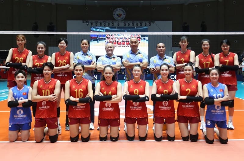 The Vietnamese women's volleyball team is still focusing on professional preparation. Photo: AVC