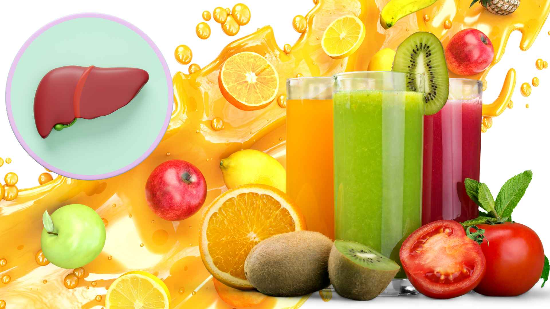 Drinking juice incorrectly will make the liver more burdened. Graphics: Ha May/Source Canva