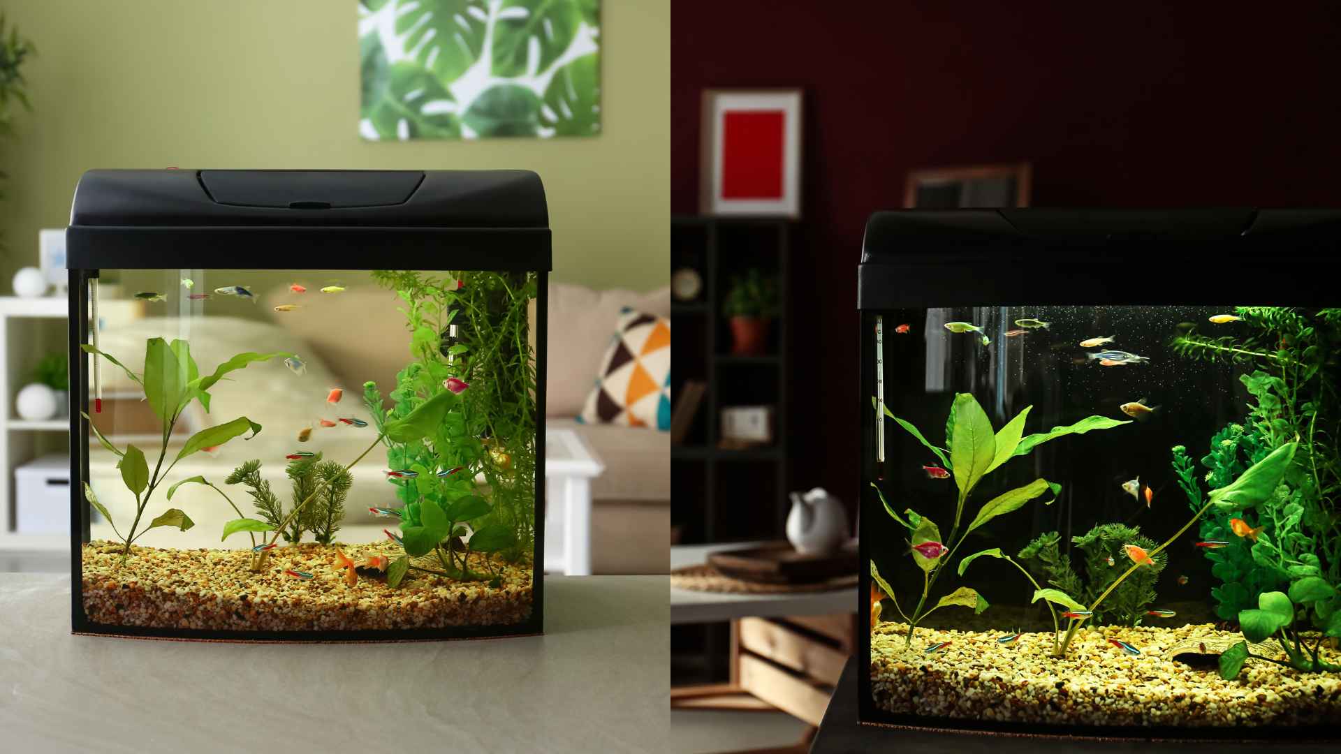 The aquarium should be placed in a ventilated place, avoiding near the kitchen area or places with direct sunlight. Graphics: Ha May/Source Canva