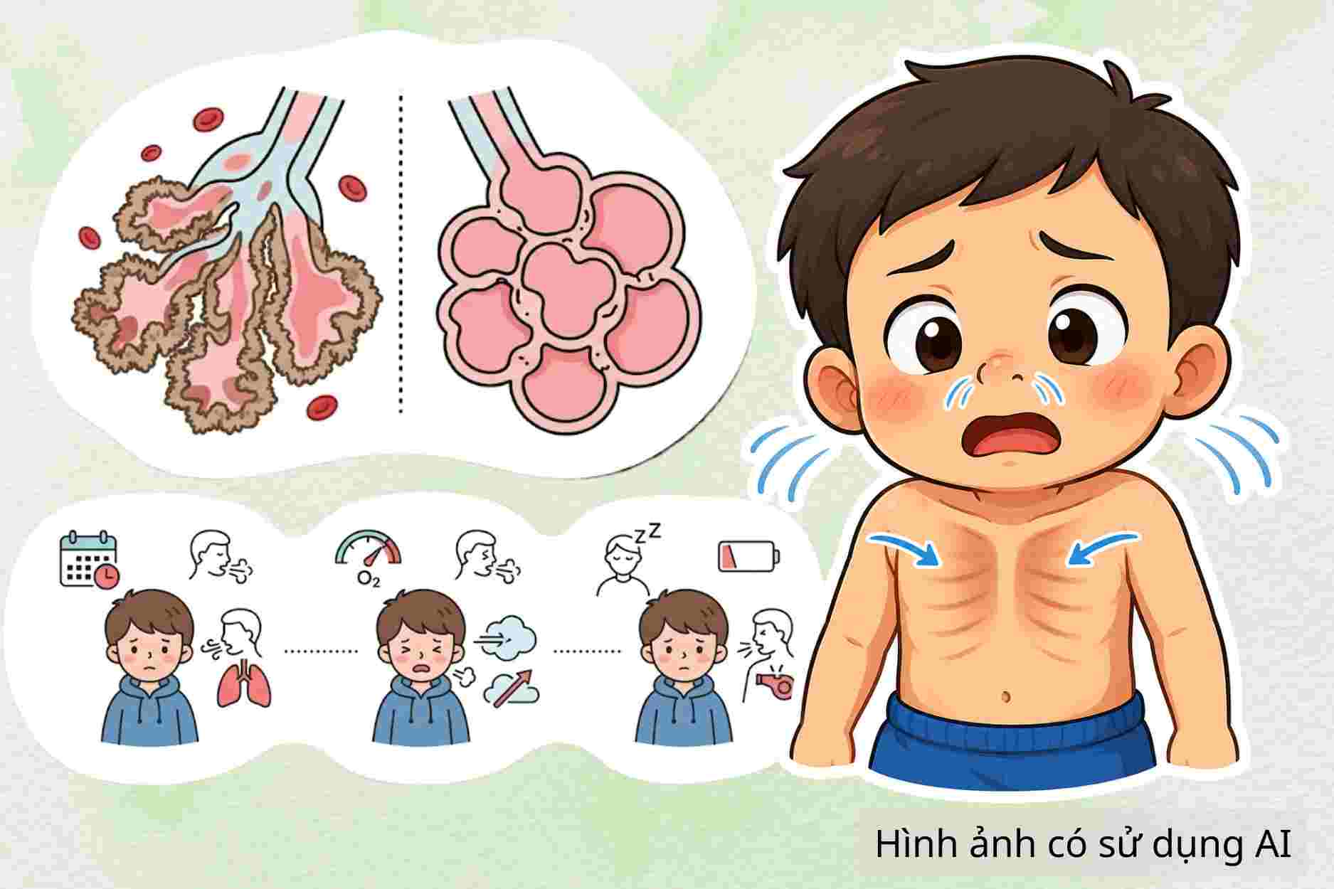 아이에게 이러한 징후가 나타나면 부모는 만성 폐 질환에 대해 경계해야 합니다