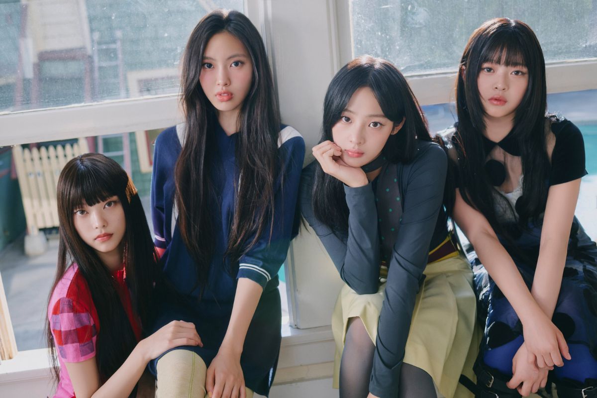 NewJeans with a lineup of 4 members Haerin, Hyein, Minji, Hanni. Photo: Lotte