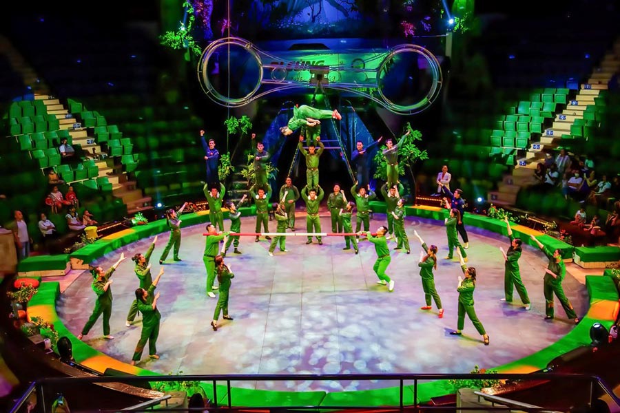 Circus art programs of the Vietnam Circus Federation often have their own themes.