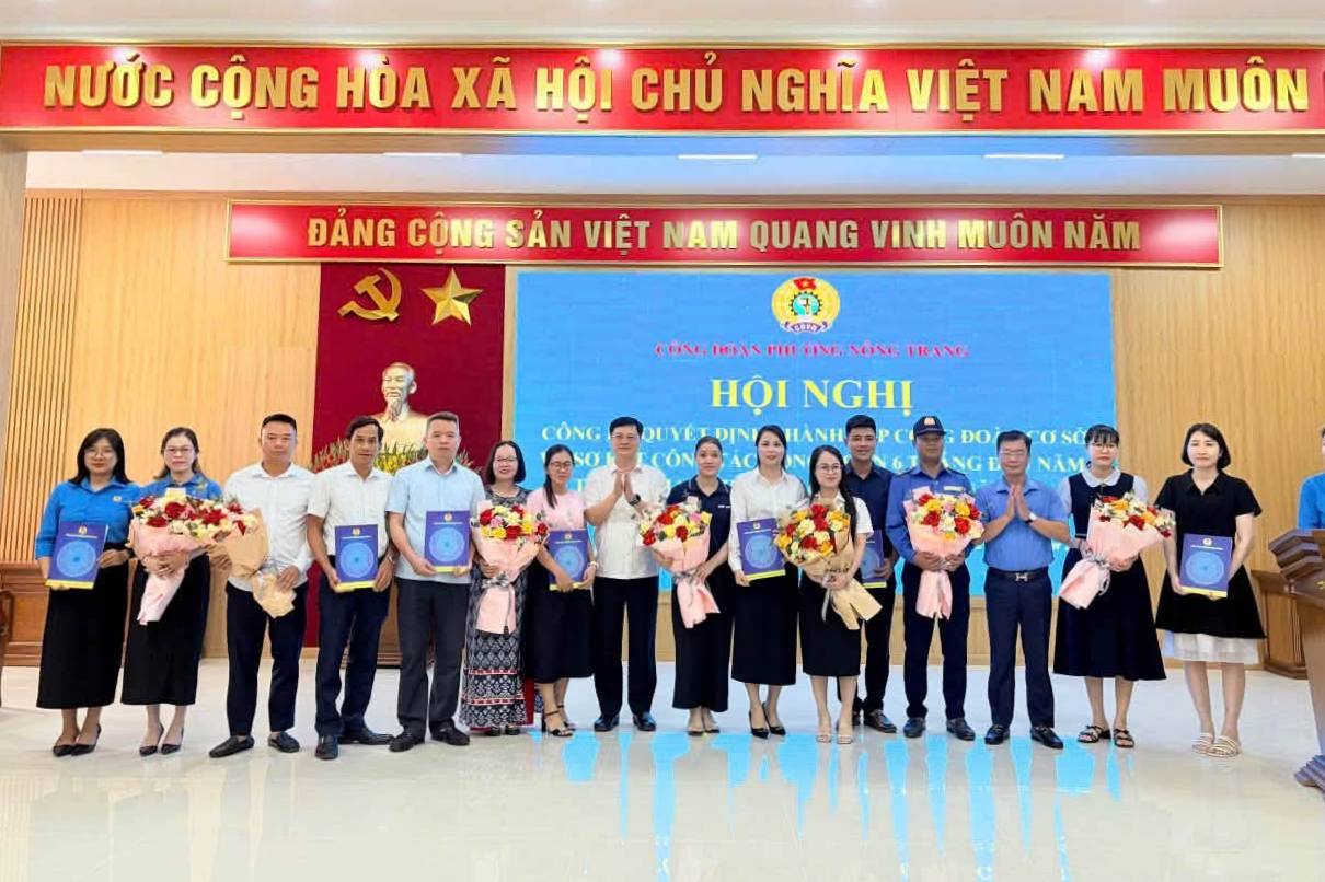 7 grassroots trade unions were established in Nong Trang ward. Photo: Nong Trang Ward Trade Union