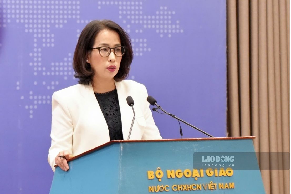 Spokesperson of the Vietnamese Ministry of Foreign Affairs Pham Thu Hang. Photo: Bach Duong